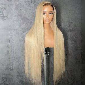 13x4 cabello vietnamita cabello humano 100% Ombre 2x6 hueso recto #613 13x6 HD encaje <span class=keywords><strong>Fontal</strong></span> pelucas para mujeres cabello birmano sin pegamento - Product Image 4