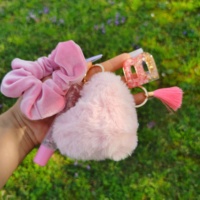 Base de brillant à lèvres, Anneaux pour cheveux, Tube transparent personnalisé, Porte-clés, Vegan, Paillettes, Huile de coco, Brillant à lèvres naturel, Vente en gros, Marque privée