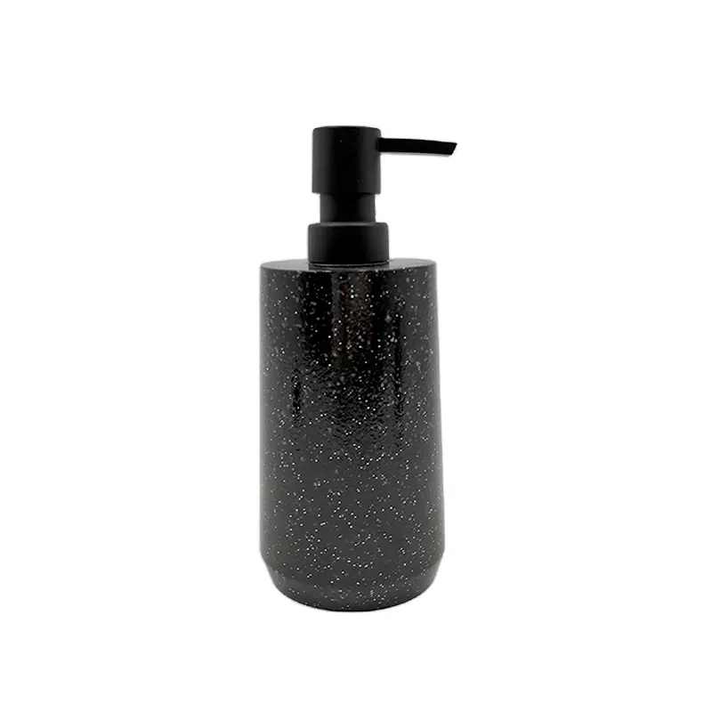 Bán Buôn Thân Thiện Với Môi Tùy Chỉnh Đen Rõ Ràng Poly Resin Hand Soap Dispenser