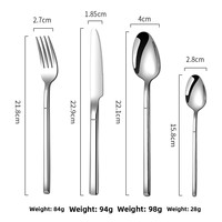 Couteau et fourchette à steak modernes en acier inoxydable 304 OEM/ODM pour la maison et la restauration, personnalisables avec logo, vente en gros