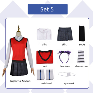ชุดคอสเพลย์อะนิเมะ kakegurui ชุดนักพนัน kakegurui compulsive jabami yumeko Saotome meari midikshima ชุดเซ็กซี่สำหรับผู้หญิง - Product Image 6