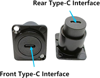 Adaptateur de montage sur panneau DAJIANG de type D, coupleur USB Type C 3.1 femelle à femelle, convertisseur audio-vidéo DC