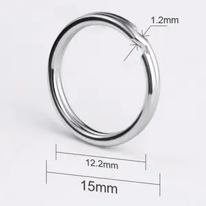 12mm,13mm,15mm,16mm,18mm,20mm Iron Nickle Plated Round Wire Split Key Ring