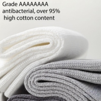 Chaussettes en coton antibactériennes 7A pour hommes, respirantes, à maille, sans couture aux orteils, résistantes aux odeurs, fines pour l'été, couleur unie, vente en gros, OEM personnalisé
