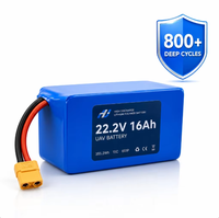 Baterai Drone UAV 22.2V 16Ah 270Wh/kg Paket Baterai Lithium Ion High Discharge untuk Drone UAV Drone Penyemprot Pertanian