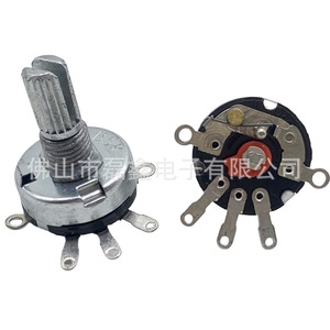 Potenciómetro Rotatorio Leixin RV17 de Película de Carbono B10K con Interruptor, Patas Planas, Conexión Pasante, Ajustable - Product Image 3
