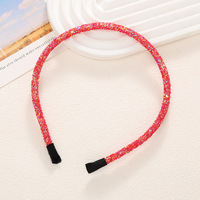Couleur bonbon grosses paillettes paillettes cheveux cerceau femmes mode brillant oignon poudre bandeau en gros Bling mince filles Diademas