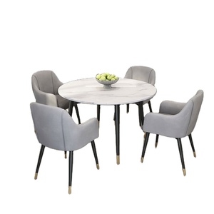 Nordi-mesa de comedor y sillas de mármol redondo, mesa giratoria moderna para el hogar, mesa de cocina redonda sencilla - Product Image 2