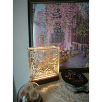 Brique de verre creuse transparente LED, lumière décorative moderne, pour cuisine, salle de bain, extérieur, hôtel, salon, avec télécommande