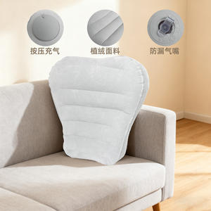 Almohada de soporte lumbar inflable en forma de U XFZ, cojín portátil para viajes y uso en la oficina - Product Image 4