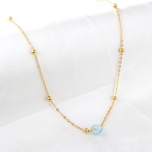 Cadena de Oro Elegante y Colorida, Resistente al Deslustre y al Agua, con Circonita, de Acero Inoxidable, Joyería de Cristal para Mujer, Estilo Coreano - Product Image 5