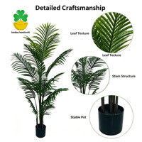 Plante artificielle de palmier Areca 150 cm, 10 frondes, en pot, faux arbre pour la décoration de la maison, du bureau, du salon, des mariages et des fêtes