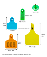 Étiquettes d'oreille pour animaux d'élevage YYC en TPU, étiquettes d'oreille pour porcs, moutons, bovins, avec logo et numéro personnalisables
