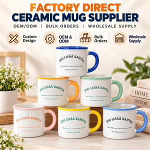 Tazza in Ceramica Personalizzata <span class=keywords><strong>con</strong></span> Design Retrò e Semplice per Colazione, Tazza da Caffè in Porcellana <span class=keywords><strong>con</strong></span> Logo Personalizzato - Product Image 4