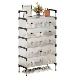 ชั้น<span class=keywords><strong>ว</strong></span>างรองเท้าแบบเรียบง่ายหลายชั้น สำหรับใช้ในบ้าน ทางเข้าบ้าน ระเบียงกลางแจ้ง หอพักนักเรียน <span class=keywords><strong>ตู้</strong></span><span class=keywords><strong>เก็บ</strong></span><span class=keywords><strong>รองเท้า</strong></span>กันฝุ่น - Product Image 1