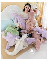 Dragon des neiges violet vert jouets en peluche Dragon volant dinosaure jouet en peluche ptérosaure poupées en peluche dinosaure doux oreiller cadeau