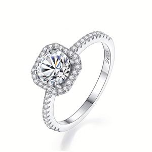 Ensemble de bijoux classiques en moissanite plaqué rhodium avec boucles d'oreilles à griffes en argent sterling 925, vente en gros - Product Image 4