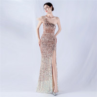 33018-S # soirée cheveux d'autruche paillettes fête discothèque Banquet robe formelle grosse dame robe grande taille robe Super taille
