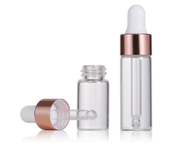 Flacon compte-gouttes en verre pour huile essentielle de gel 1ml 2ml 3ml 5ml Nouveau flacon en verre avec compte-gouttes pour mini échantillon de sérum
