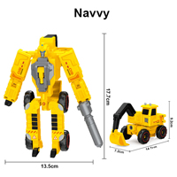 TOMMABO 5 en 1 coche de transformación Robot de juguete vehículo de ingeniería Robot transformador DIY deformación vehículo de construcción