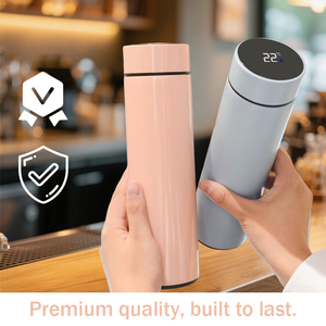 Botella de <span class=keywords><strong>Agua</strong></span> de Viaje Inteligente de Acero Inoxidable 304 de 500 ml con Pantalla de Temperatura, Aislamiento Térmico de Doble Pared - Product Image 5