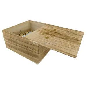 Cajas de embalaje para manualidades de regalo, caja de almacenamiento, recuerdo de madera sin terminar personalizado, pequeño embalaje de regalo de madera, HY TIMBER Accept 14HY-071