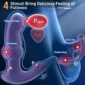 Masajeador de Próstata, Vibrador Anal con Movimiento de Empuje, Recargable, 7 Modos, Resistente al Agua IPX7, Control Remoto, Anillo para Pene, Tapón Anal, Punto P, Masculino - Product Image 2
