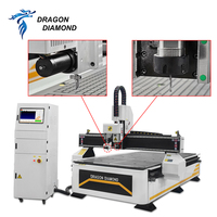 1325 3 axes 5-10kw CNC routeur à bois Machine de gravure sur bois avec CCD et couteau vibrant