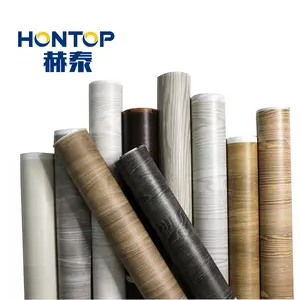 Película decorativa de PVC impresa antiarañazos de 0,12mm, película decorativa de fábrica para Panel de pared WPC, lámina decorativa de PVC
