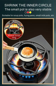 Petit support de casserole antidérapant pour cuisinière à <span class=keywords><strong>gaz</strong></span>, support de casserole en fer, accessoires auxiliaires pour casserole, casserole à lait, autres essentiels de cuisine, maison, camping-car - Product Image 5