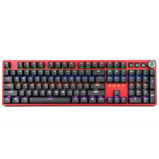 OEM ODM Full Size Aluminium ABS Anti-Ghosting Computer Gamer Magnetic Suction Cover LED Mechanical Gaming Keyboard Programmable