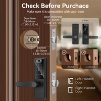 QLEUNG S850max Kunci Pintu Digital dengan Face ID, Sidik Jari, Palm Vein, Tuya Wi-Fi, Kartu, Kode, Smart Lock untuk Rumah dan Apartemen
