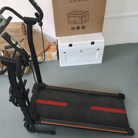 Tapis roulant manuel non motorisé pliable et compact pour la maison, équipement de fitness multifonctionnel d'intérieur
