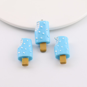Colgante de resina de helado de dibujos animados, dijes de joyería para llavero DIY, colores aleatorios, material plástico, colgantes temáticos, accesorio de regalo - Product Image 3