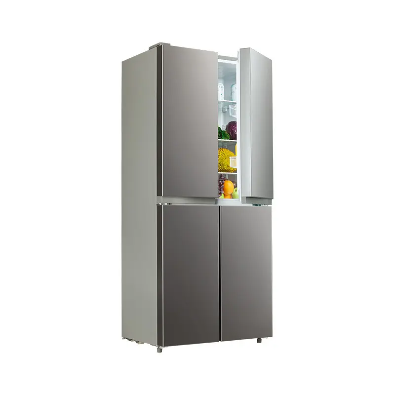318L büyük kapasiteli buzdolabı ev buzdolabı hava soğutmalı don ücretsiz frekans dönüşüm fransız çok kapı buzdolapları fiyat