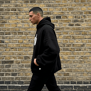 Sudadera con capucha extragrande de algodón y poliéster personalizada DDP, de corte holgado, de forro polar grueso, para hombre - Product Image 5