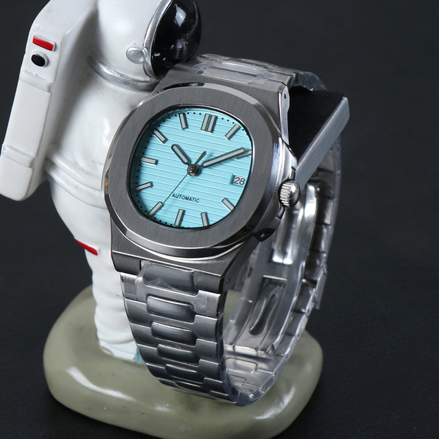 Watch Men 41mm Stainless Steel Case Ice Blue Dial Ceramics Bezel Japan Automatic NH35 Movement Sapphire Crystal Date Open Case
