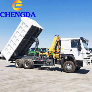 Nouveau <span class=keywords><strong>camion</strong></span> à <span class=keywords><strong>benne</strong></span> basculante pliable Howo Truck 10Ton 6X4 avec <span class=keywords><strong>grue</strong></span> - Product Image 1