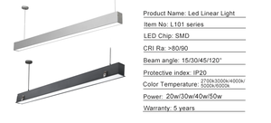 <span class=keywords><strong>Ugr19</strong></span> văn phòng tuyến tính ánh sáng lõm bề mặt gắn kết <span class=keywords><strong>LED</strong></span> Batten lịch thi đấu tiết kiệm năng lượng thương mại Ống ánh sáng trần chiếu sáng 20W 40W - Product Image 3