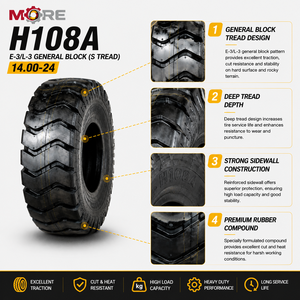 Pneu OTR H108A E-3/L-3, pneu solide à chambre à air, pour bulldozer, camion benne, exploitation minière, chantier - Product Image 2