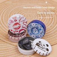 RTS 55*18mm Mini Petites Boîtes en Fer Blanc de 10g à Ouverture Facile, Rondes, pour Baume à Lèvres