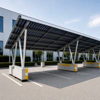 Sistem Pemasangan Kanopi Surya Aluminium untuk Parkir Mobil Pabrik OEM