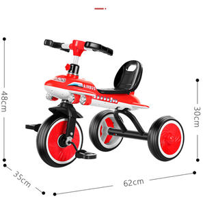 <span class=keywords><strong>Triciclo</strong></span> de Pedales para Niños con Forma de Avión, con Ruedas de EVA, Luces LED, Música y Respaldo Seguro para Niños Pequeños - Product Image 5