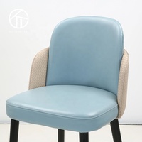 Chaises de comptoir et tabourets de bar en bois et velours, dossier haut, pour restaurant commercial moderne de luxe, pour salle à manger, cuisine extérieure