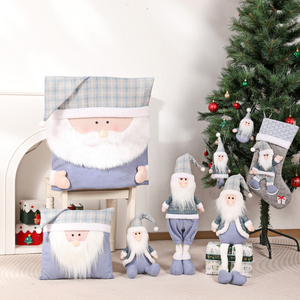 Retractable Modern Fabric Santa Claus Snowman <b>Reindeer</b> <b>Christmas</b> Ornaments LK Brand STY3173/3174/3175/3176/3177/3178 Table Top - Product Image 2