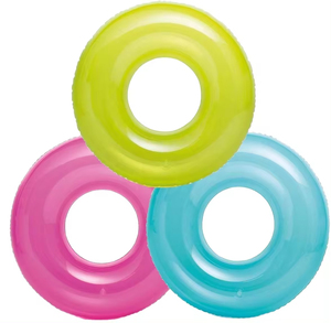 Venta al por mayor logotipo personalizado impreso inflable piscina flotador tubo portátil PVC inflable anillo de natación para la diversión de la piscina familiar - Product Image 3