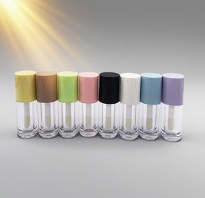 Tubes vides pour gloss à lèvres blancs, noirs et roses de 5 ml/6 ml avec pinceau applicateur, maquillage cosmétique - Product Image 1