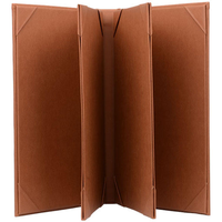 Porte-menu en cuir PU, couverture multi-poches, restaurant, bar, taille et couleur personnalisées, logo OEM/ODM, MOQ 300 pièces, Guangdong, livraison rapide