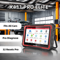 Lector de Códigos X431 PRO Elite, Herramienta de Diagnóstico Automotriz con Comunicación RF, OBD2 para Todos los Sistemas de Camiones, 32 Funciones de Reinicio y Alimentación por Batería