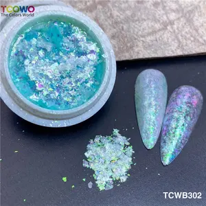Tırnak tırnak düzensiz folyo parçaları için ultra ince Opal flakes renk flakes yüksek krom aurora bukalemun opal pigment tozu